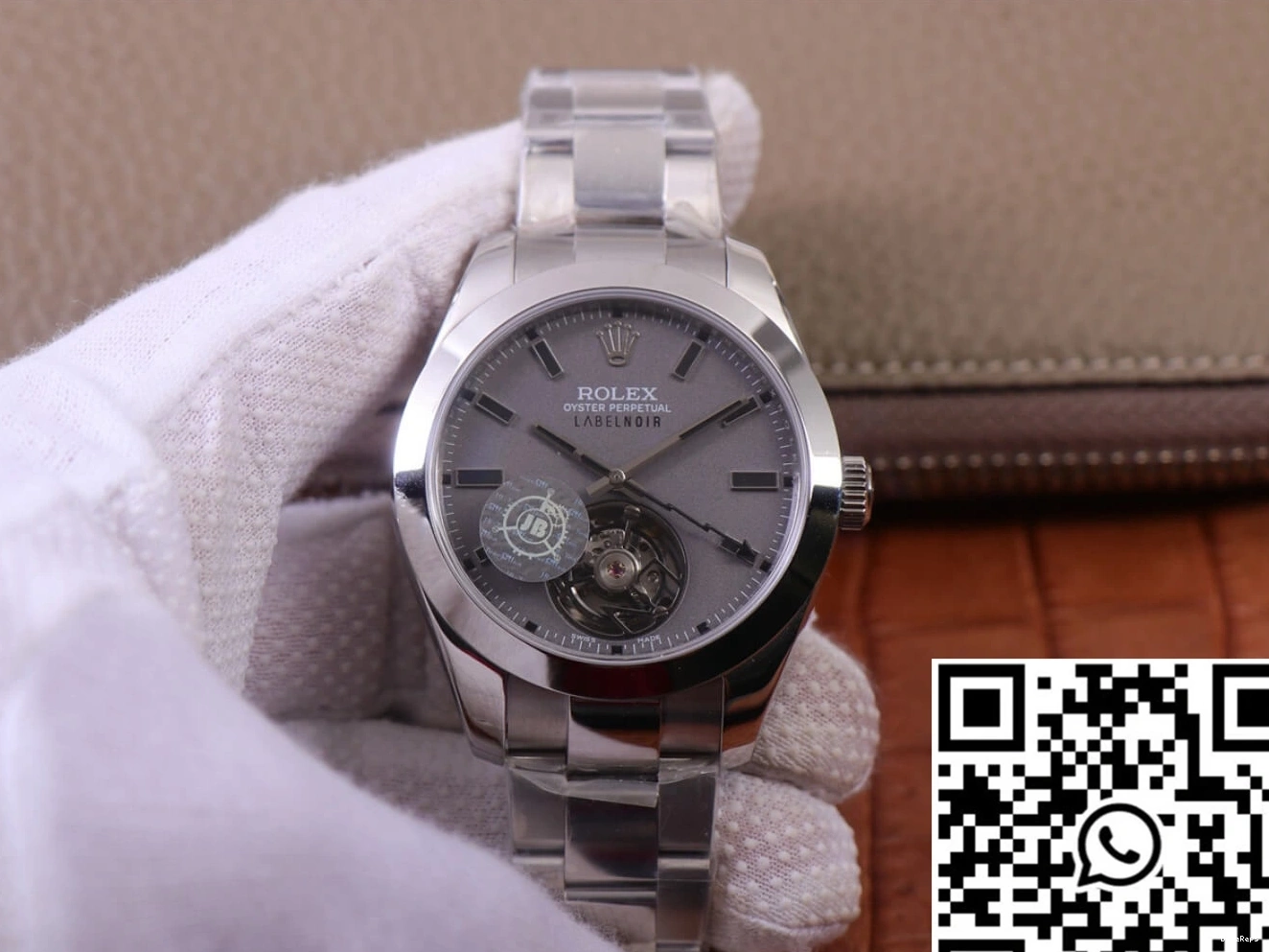 Design 116400 Base watch case Noir Label Factory Silver Replica LNT01HS-001 Rolex JB Milgauss 0109